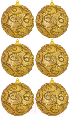 Набор шаров новогодних Elan Gallery Вензеля / 970115 - фото