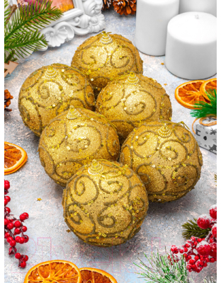 Набор шаров новогодних Elan Gallery Вензеля / 970115