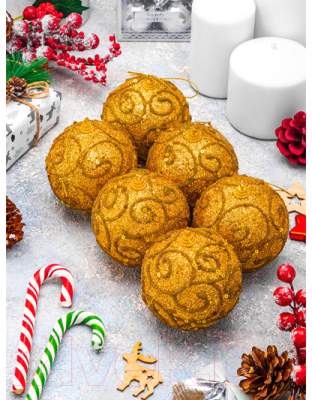 Набор шаров новогодних Elan Gallery Вензеля / 970116