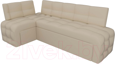 Уголок кухонный мягкий Лига Диванов Люксор левый / 28592L (экокожа бежевый)