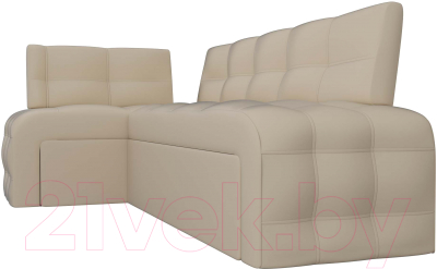 Уголок кухонный мягкий Лига Диванов Люксор левый / 28592L (экокожа бежевый)