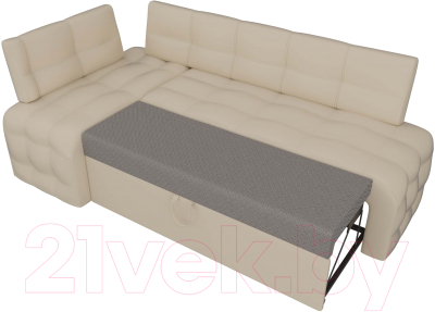 Уголок кухонный мягкий Лига Диванов Люксор левый / 28592L (экокожа бежевый)