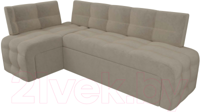 Уголок кухонный мягкий Лига Диванов Люксор левый / 28605L (микровельвет бежевый)
