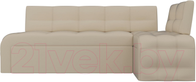 Уголок кухонный мягкий Лига Диванов Люксор правый / 28592 (экокожа бежевый)
