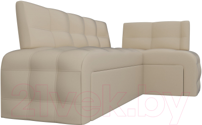 Уголок кухонный мягкий Лига Диванов Люксор правый / 28592 (экокожа бежевый)