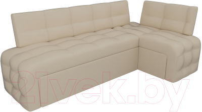 Уголок кухонный мягкий Лига Диванов Люксор правый / 28592 (экокожа бежевый)