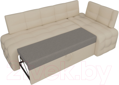 Уголок кухонный мягкий Лига Диванов Люксор правый / 28592 (экокожа бежевый)