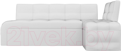 Уголок кухонный мягкий Лига Диванов Люксор правый / 28595 (экокожа белый)