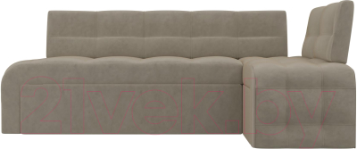 Уголок кухонный мягкий Лига Диванов Люксор правый / 28605 (микровельвет бежевый)