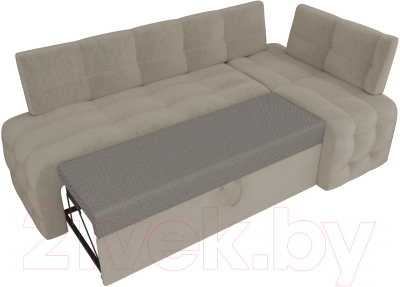 Уголок кухонный мягкий Лига Диванов Люксор правый / 28605 (микровельвет бежевый)