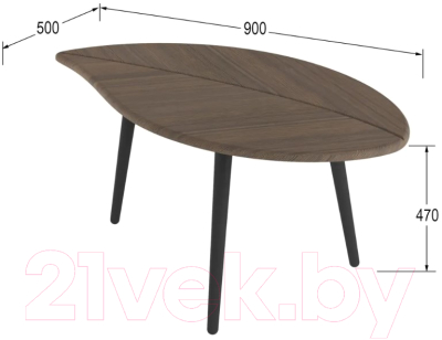 Журнальный столик Мебелик Берли 12мм