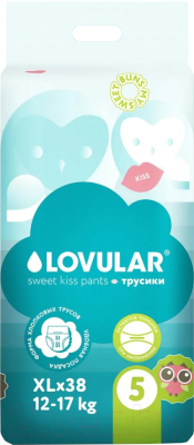 Подгузники-трусики детские Lovular Sweet Kiss XL 12-17кг - фото