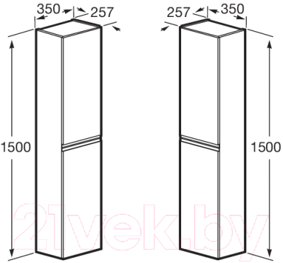 Шкаф-пенал для ванной Roca Oleta 35 / A857650806