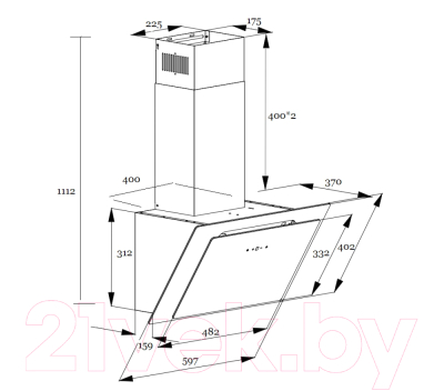 Вытяжка наклонная Schtoff Spirit RR 60