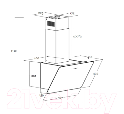 Вытяжка наклонная Schtoff Titan 60