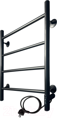Полотенцесушитель электрический Ростела Виктория 50x60/4 (с диммером, правый Ral 9005) - фото