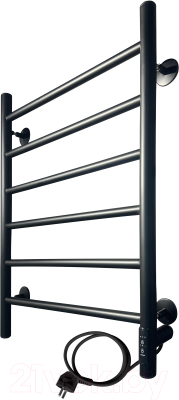 Полотенцесушитель электрический Ростела Виктория 50x70/6 (с диммером, правый Ral 9005) - фото