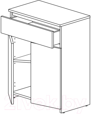 Шкаф для ванной СанитаМебель Ларч 41.650