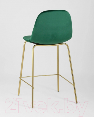 Стул барный Stool Group Валенсия SN полубарный / OS-001CB HLR-56 (велюр зеленый/золотые ножки)