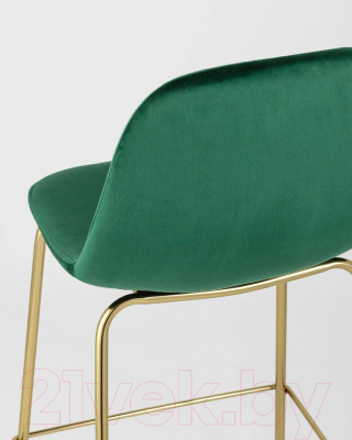Стул барный Stool Group Валенсия SN полубарный / OS-001CB HLR-56 (велюр зеленый/золотые ножки)