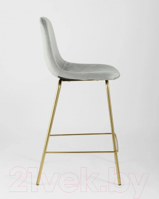 Стул барный Stool Group Валенсия SN полубарный / OS-001CB HLR-18 (велюр серый/золотые ножки)