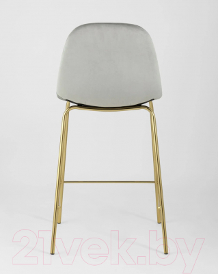 Стул барный Stool Group Валенсия SN полубарный / OS-001CB HLR-18 (велюр серый/золотые ножки)