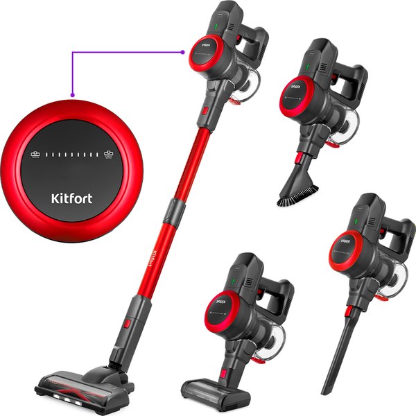 Вертикальный пылесос Kitfort KT-5175-2 (красный)