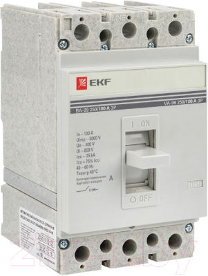 Выключатель автоматический EKF PROxima ВА-99 250/100А 3P 35кА / mccb99-250-100 - фото