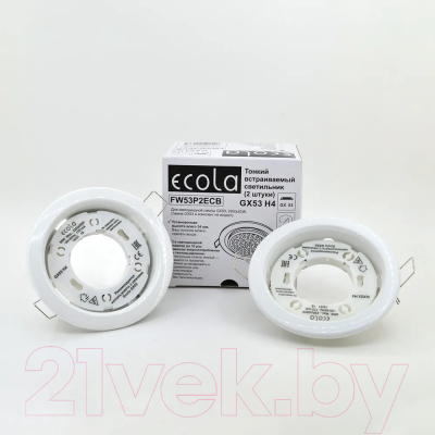 Комплект точечных светильников Ecola GX53 FW53P2ECB