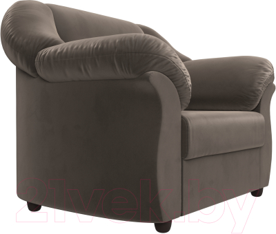 Кресло мягкое Лига Диванов Карнелла / 109606 (велюр коричневый)