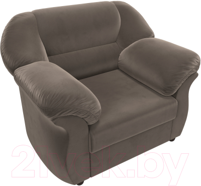 Кресло мягкое Лига Диванов Карнелла / 109606 (велюр коричневый)