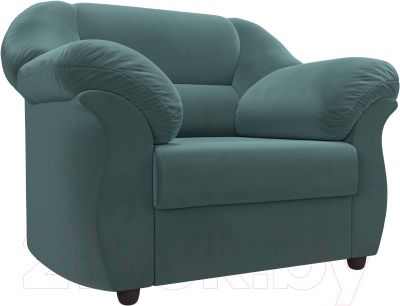 Кресло мягкое Лига Диванов Карнелла / 109607 (велюр бирюзовый) - фото