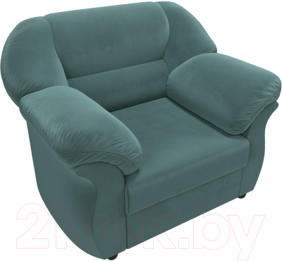 Кресло мягкое Лига Диванов Карнелла / 109607 (велюр бирюзовый)