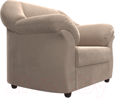 Кресло мягкое Лига Диванов Карнелла / 109609 (велюр бежевый)