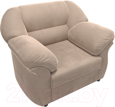 Кресло мягкое Лига Диванов Карнелла / 109609 (велюр бежевый)