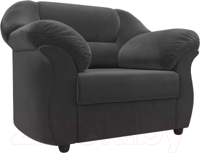 Кресло мягкое Лига Диванов Карнелла / 109610 (велюр серый) - фото