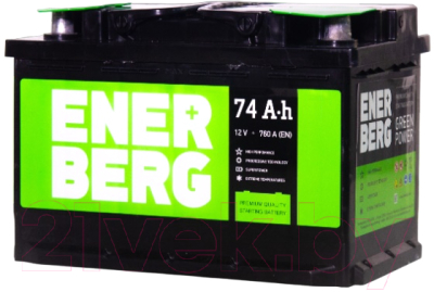 Автомобильный аккумулятор Enerberg 6СТ-74VL L+ 760A - фото