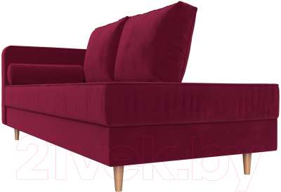 Тахта Лига Диванов Прайм левый / 110143L (микровельвет бордовый)