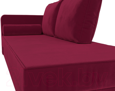Тахта Лига Диванов Прайм левый / 110143L (микровельвет бордовый)