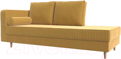 Тахта Лига Диванов Прайм левый / 110144L (микровельвет желтый) - фото