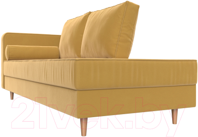 Тахта Лига Диванов Прайм левый / 110144L (микровельвет желтый)