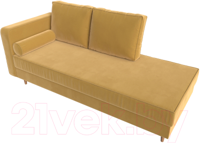 Тахта Лига Диванов Прайм левый / 110144L (микровельвет желтый)