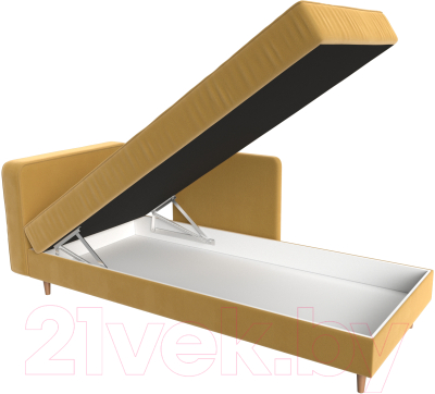 Тахта Лига Диванов Прайм левый / 110144L (микровельвет желтый)