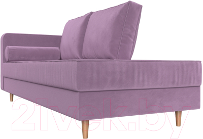 Тахта Лига Диванов Прайм левый / 110146L (микровельвет сиреневый)