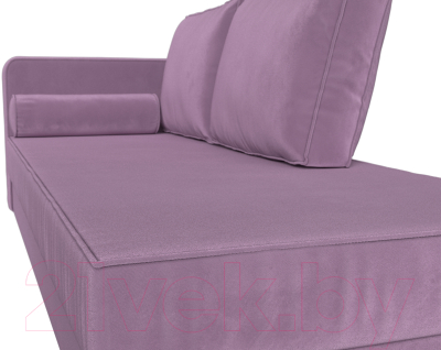 Тахта Лига Диванов Прайм левый / 110146L (микровельвет сиреневый)