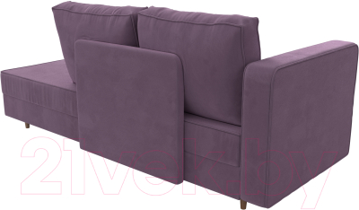 Тахта Лига Диванов Прайм левый / 110146L (микровельвет сиреневый)