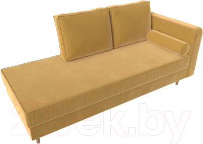 Тахта Лига Диванов Прайм правый / 110144 (микровельвет желтый)