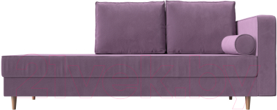 Тахта Лига Диванов Прайм правый / 110146 (микровельвет сиреневый)