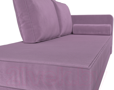 Тахта Лига Диванов Прайм правый / 110146 (микровельвет сиреневый)
