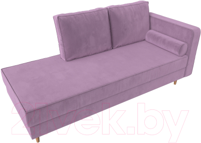 Тахта Лига Диванов Прайм правый / 110146 (микровельвет сиреневый)